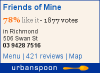 Friends of Mine on Urbanspoon