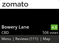 Bowery Lane Menu, Reviews, Photos, Location and Info - Zomato